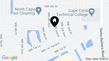 Map of 218 NW 3rd PL, CAPE CORAL FL, 33993