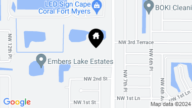 Map of 801 Larch RD, CAPE CORAL FL, 33993