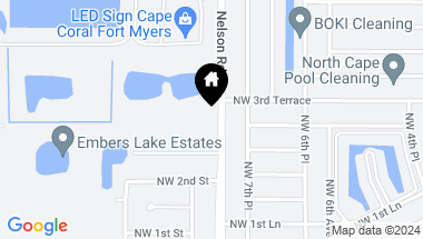 Map of 801 Larch RD, CAPE CORAL FL, 33993