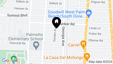 Map of 5604 Garden Avenue, West Palm Beach FL, 33405