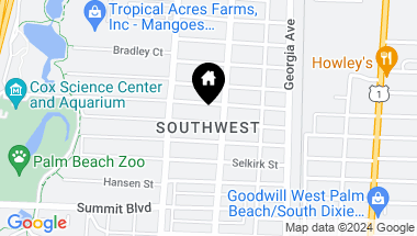 Map of 815 Green Street, West Palm Beach FL, 33405