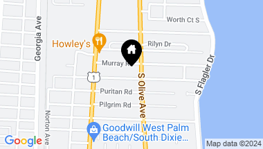 Map of 319 E Lakewood Road, West Palm Beach FL, 33405