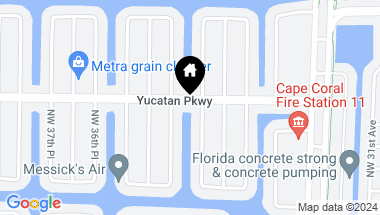 Map of 3404 Yucatan PKWY, CAPE CORAL FL, 33993