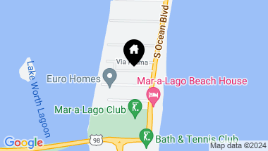 Map of 130 Algoma Road, Palm Beach FL, 33480