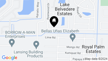 Map of 729 Connestee Road, West Palm Beach FL, 33413