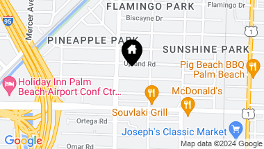 Map of 829 Sunset Road, West Palm Beach FL, 33401