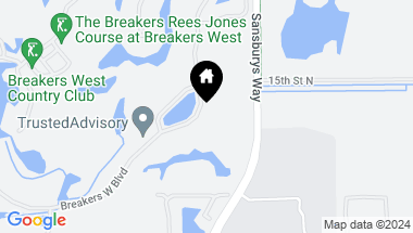 Map of 1257 Breakers West Boulevard, West Palm Beach FL, 33411
