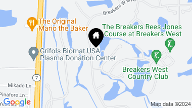 Map of 1656 Breakers West Boulevard, West Palm Beach FL, 33411
