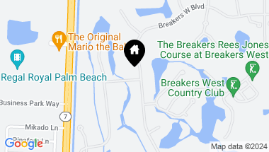Map of 1663 Breakers West Boulevard, West Palm Beach FL, 33411