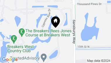 Map of 1186 Breakers West Boulevard, West Palm Beach FL, 33411