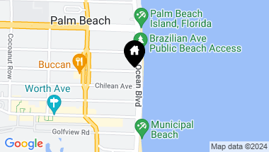 Map of 350 S Ocean Blvd # 307, Palm Beach FL, 33480