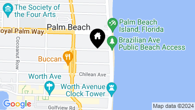 Map of 124 Brazilian Avenue, Palm Beach FL, 33480