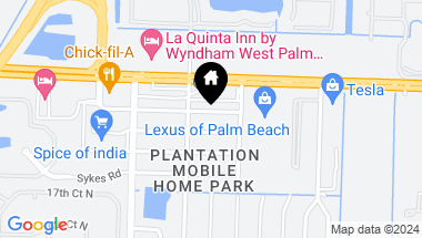 Map of 5816 Tiffany Place, West Palm Beach FL, 33417
