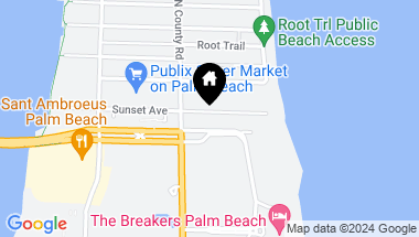 Map of 160 Sunset Avenue, Palm Beach FL, 33480