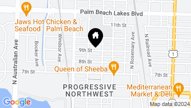 Map of 814 9th Street Street, West Palm Beach FL, 33401