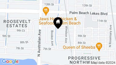 Map of 1030 Carver Avenue, West Palm Beach FL, 33401