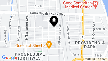 Map of 1021 Henrietta Avenue, West Palm Beach FL, 33401