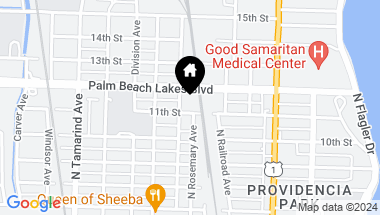 Map of 605 11th Street, West Palm Beach FL, 33401