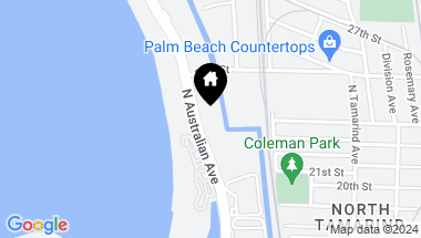 Map of 2460 N Australian Ave, West Palm Beach FL, 33407