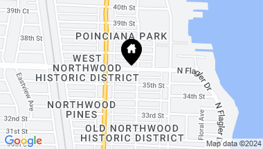 Map of 504 36th Street, West Palm Beach FL, 33407