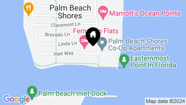 Map of 107 Inlet Way 1, Palm Beach Shores FL, 33404