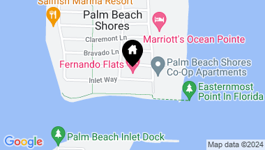 Map of 125 Inlet Way 1, Palm Beach Shores FL, 33404