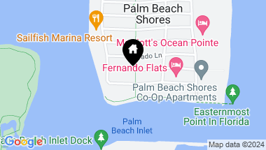 Map of 300 Linda Lane, Palm Beach Shores FL, 33404