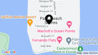 Map of 224 Tacoma Lane, Palm Beach Shores FL, 33404