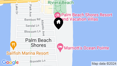 Map of 145 S Ocean Avenue 707, Palm Beach Shores FL, 33404