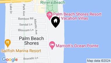 Map of 145 S Ocean Avenue 207, Palm Beach Shores FL, 33404