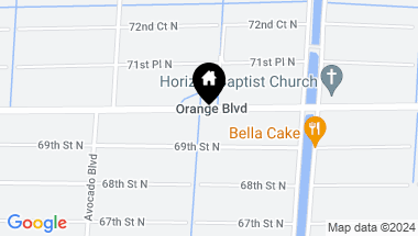Map of 13258 Orange Boulevard, The Acreage FL, 33412
