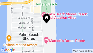 Map of 155 S Ocean Avenue 502, Palm Beach Shores FL, 33404