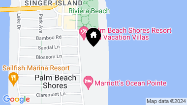 Map of 155 S Ocean Avenue 305, Palm Beach Shores FL, 33404