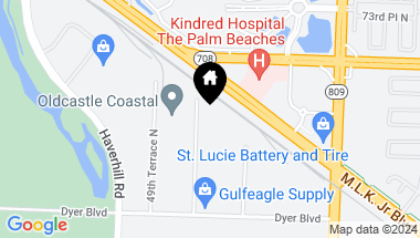 Map of 7166 N Interpace Terrace, Riviera Beach FL, 33407