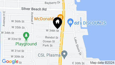 Map of 25 W 34 Street, Riviera Beach FL, 33404