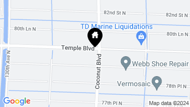 Map of 12548 Temple Boulevard, The Acreage FL, 33412