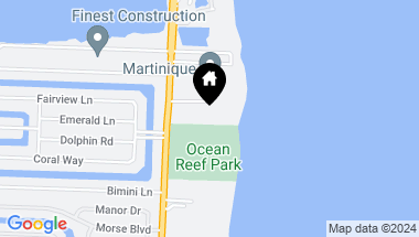 Map of 3920 N Ocean Drive 7a, Riviera Beach FL, 33404