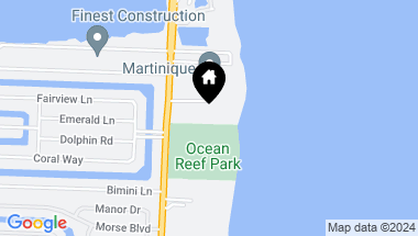 Map of 3920 N Ocean Drive 11 B, Singer Island FL, 33404