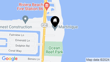 Map of 4000 N Ocean Drive 301, Riviera Beach FL, 33404