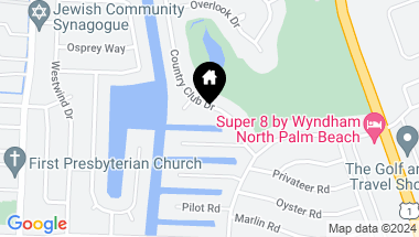Map of 831 Country Club Drive, North Palm Beach FL, 33408