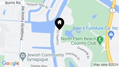 Map of 1016 Country Club Drive, North Palm Beach FL, 33408