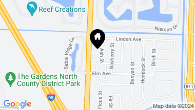 Map of 8015 Edgemere Lane, Palm Beach Gardens FL, 33410