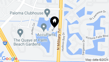 Map of 12097 Aviles Circle, Palm Beach Gardens FL, 33418