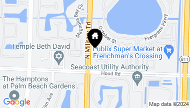 Map of 443 Pumpkin Drive, Palm Beach Gardens FL, 33410