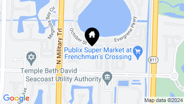 Map of 334 October Street, Palm Beach Gardens FL, 33410