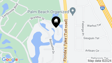 Map of 6120 Brandon Street, Palm Beach Gardens FL, 33418