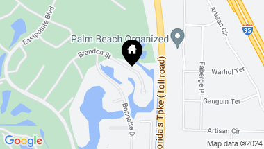 Map of 6166 Brandon Street, Palm Beach Gardens FL, 33418