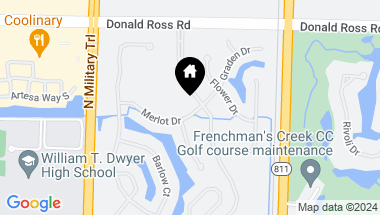 Map of 1203 Merlot Drive, Palm Beach Gardens FL, 33410