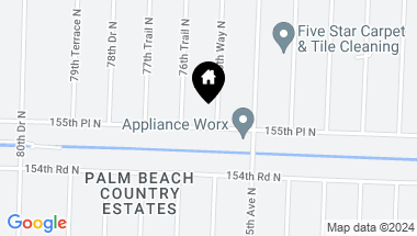 Map of 7635 155th Place N, Palm Beach Gardens FL, 33418