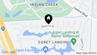 Map of 1067 Egret Circle N, Jupiter FL, 33458